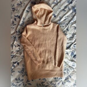 Club Monaco Blush Pink Ribbed Knit Turtleneck Sweater Wool Blend Long Sleeve S